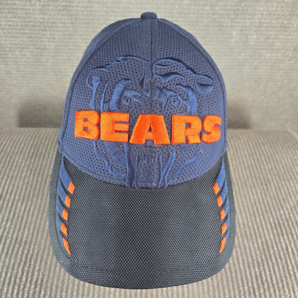 New Era Mens OSFA Navy Blue Chicago Bears 9FORTY Adjustable NFL Baseball Hat